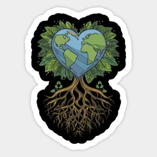 Love Earth Day Heart Environmental Save Our Planet Sticker